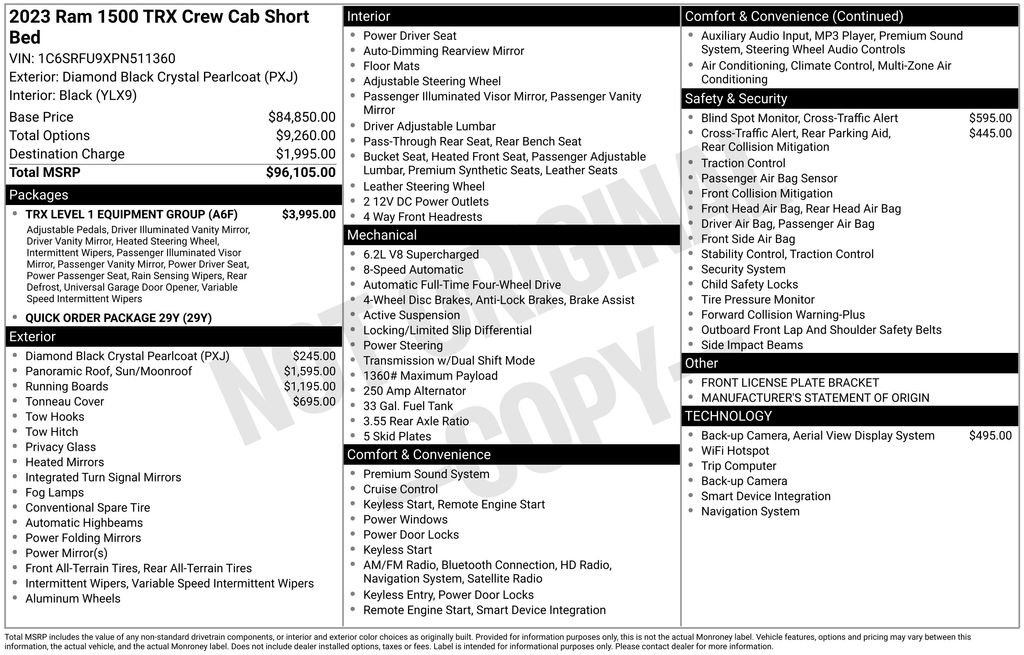 Used 2023 RAM 1500 TRX w/ TRX Level 1 Equipment Group AWD/4WD image 5