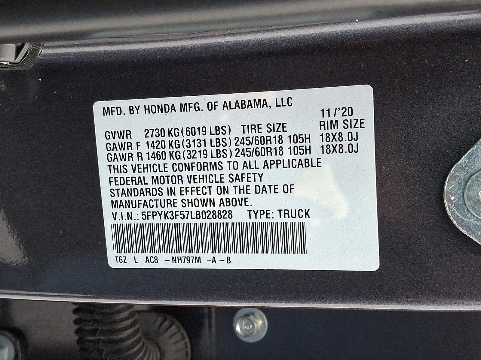 Used 2020 Honda Ridgeline RTL image 26