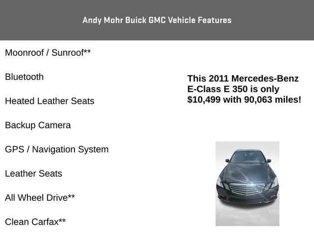 Used 2011 Mercedes-Benz E 350 4MATIC Sedan image 4