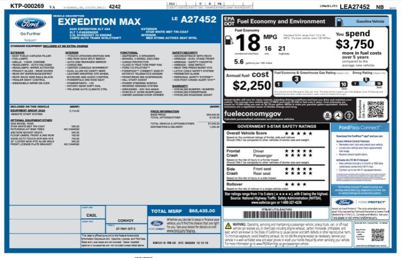 Used 2020 Ford Expedition Max XLT w/ Equipment Group 202A image 2