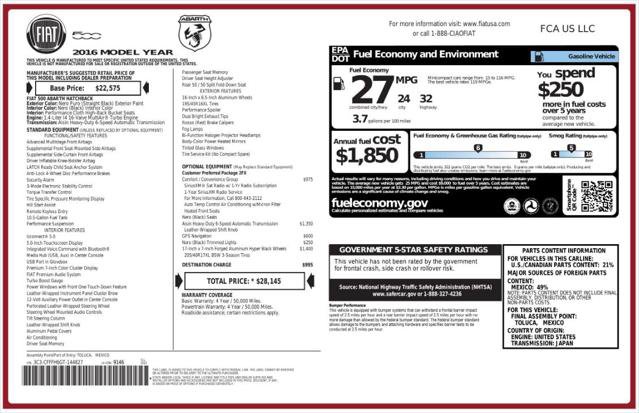 Used 2016 FIAT 500 Abarth w/ Comfort/Convenience Group FWD image 4