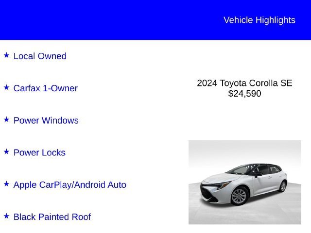 Used 2024 Toyota Corolla SE FWD image 2