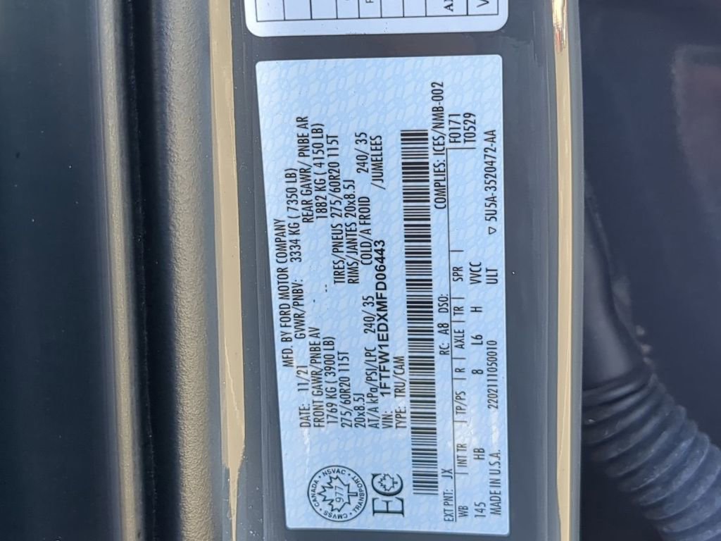 Used 2021 Ford F150 Lariat w/ Equipment Group 502A High image 24