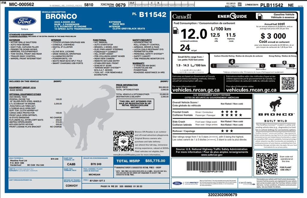 Used 2023 Ford Bronco Black Diamond image 3