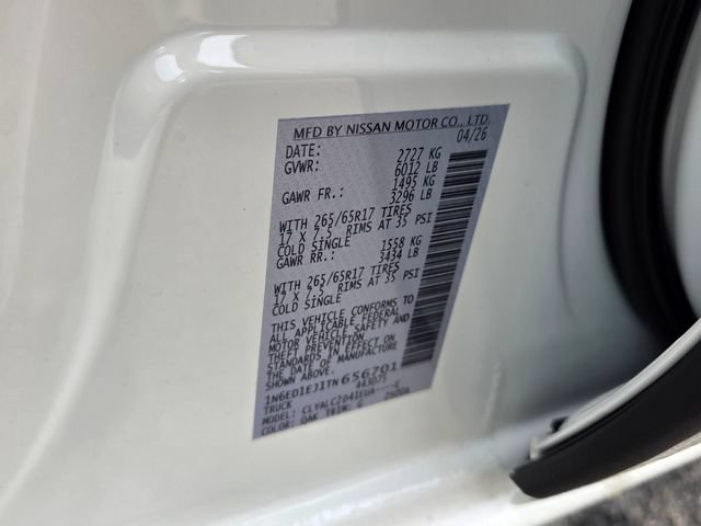 New 2026 Nissan Frontier SV w/ SV Convenience Package RWD image 16