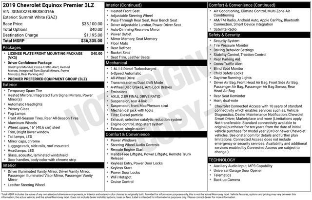 Used 2019 Chevrolet Equinox Premier image 30