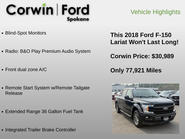 Used 2018 Ford F150 Lariat w/ Equipment Group 501A Mid AWD/4WD image 12