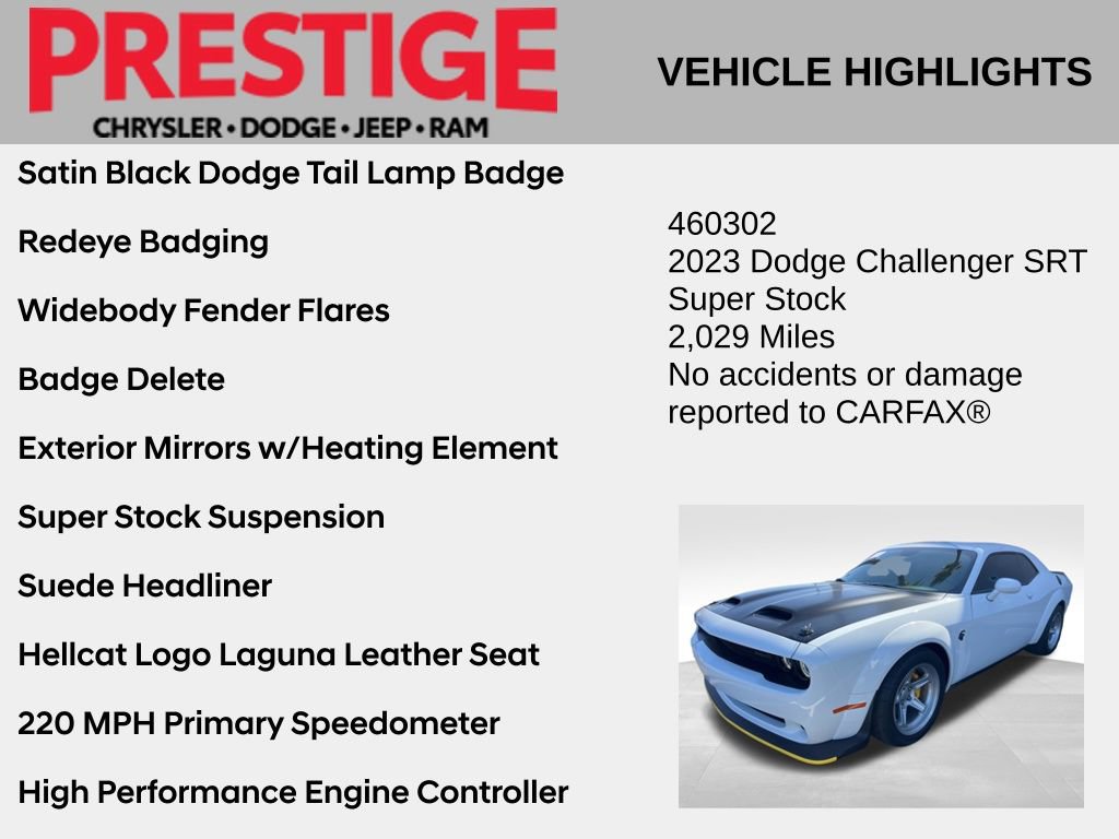 Used 2023 Dodge Challenger SRT Super Stock RWD image 6