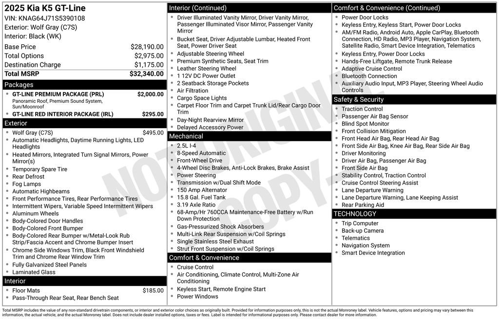 New 2025 Kia K5 GT-Line w/ GT-Line Premium Package image 4