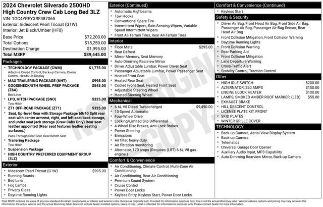 Certified 2024 Chevrolet Silverado 2500 High Country w/ Technology Package AWD/4WD image 40