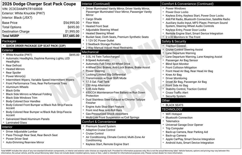 New 2026 Dodge Charger Scat Pack AWD/4WD image 5