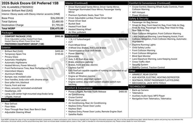 New 2026 Buick Encore GX Preferred w/ Comfort Package image 3