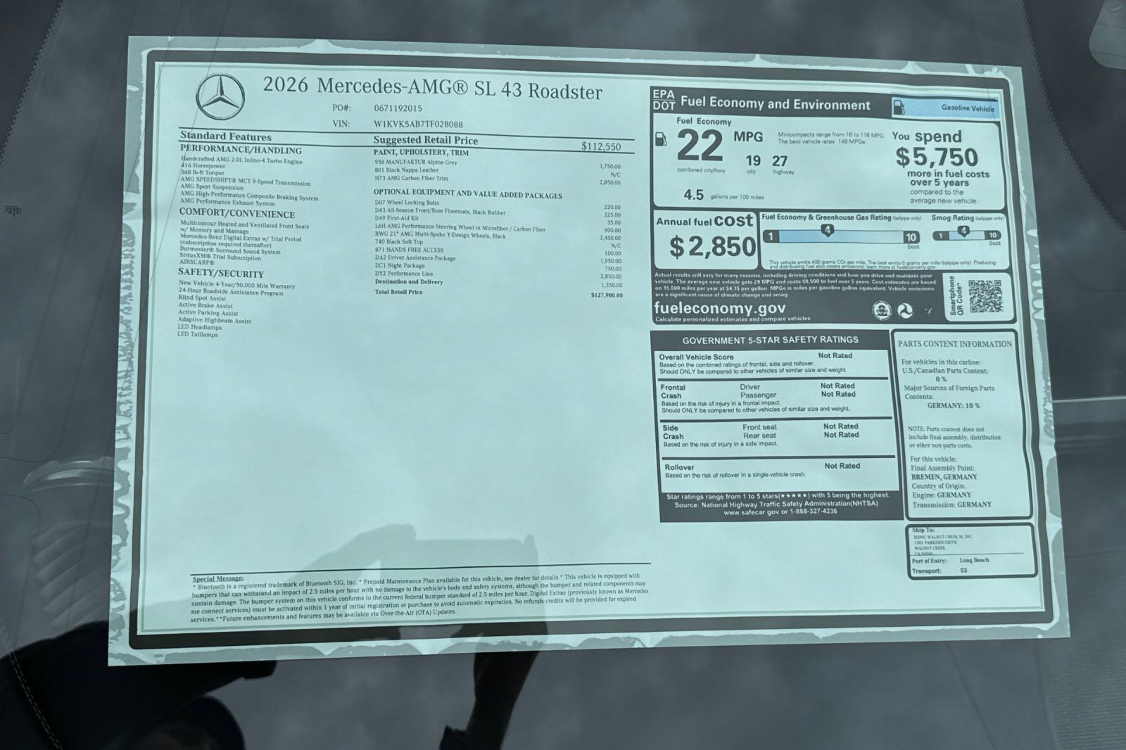 New 2026 Mercedes-Benz SL 43 AMG image 29