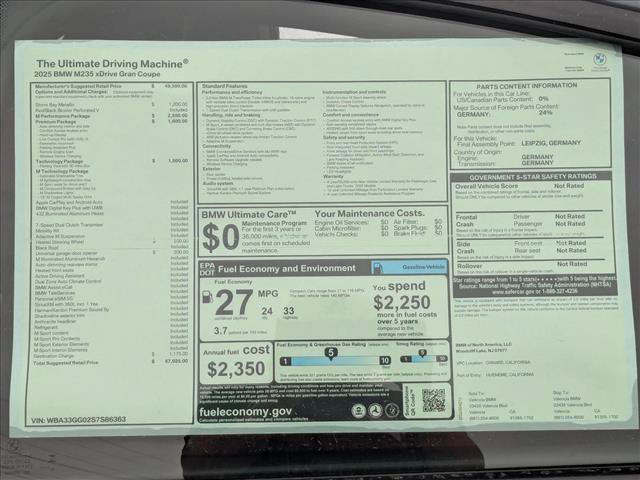 New 2025 BMW M235i xDrive w/ M Performance Package AWD/4WD image 18