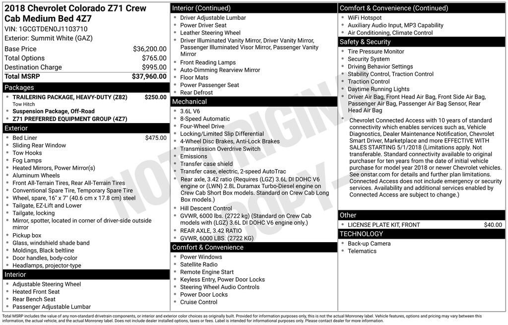 Used 2018 Chevrolet Colorado Z71 AWD/4WD image 10