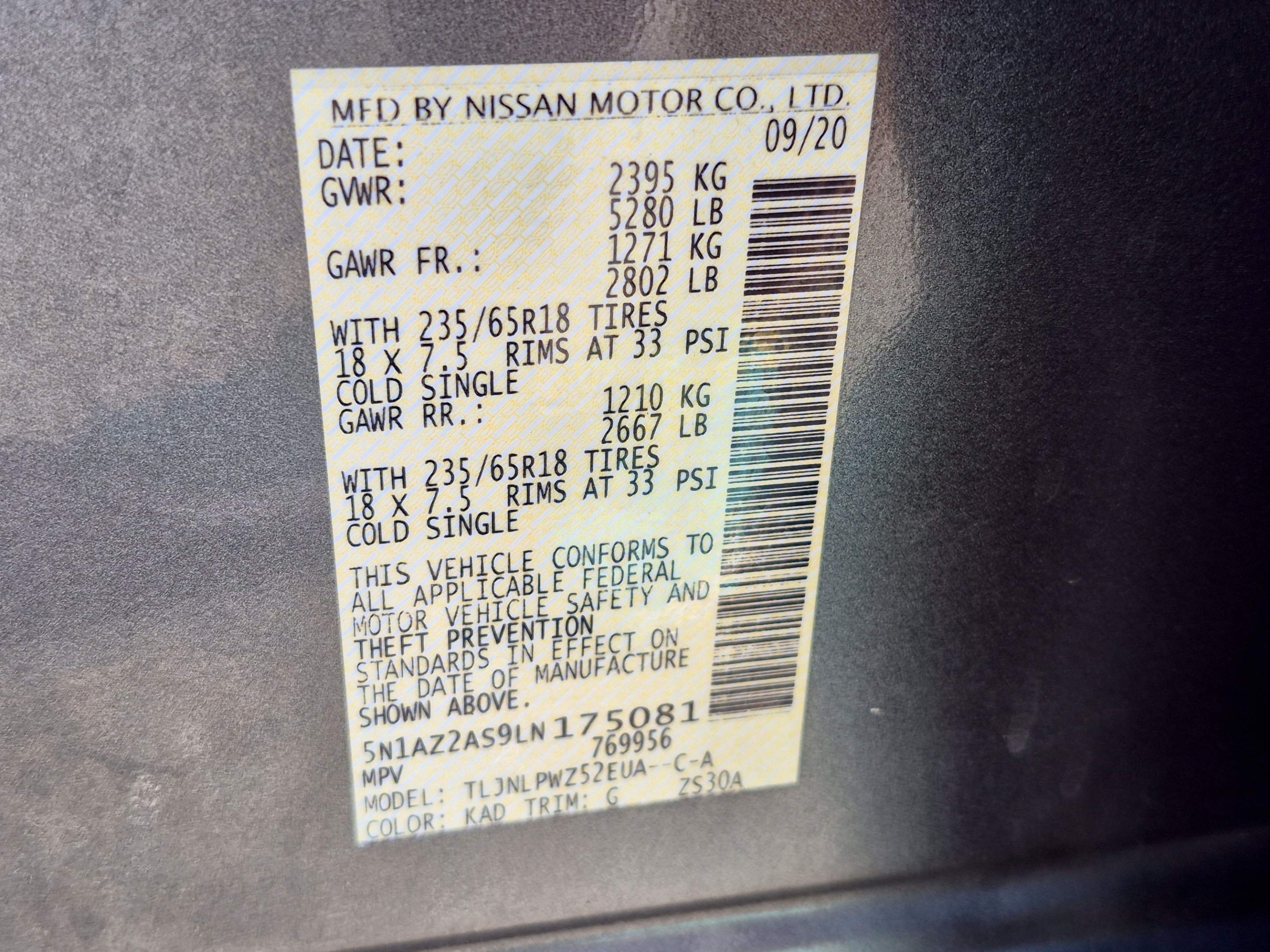 Certified 2020 Nissan Murano S w/ Technology Package AWD/4WD image 33