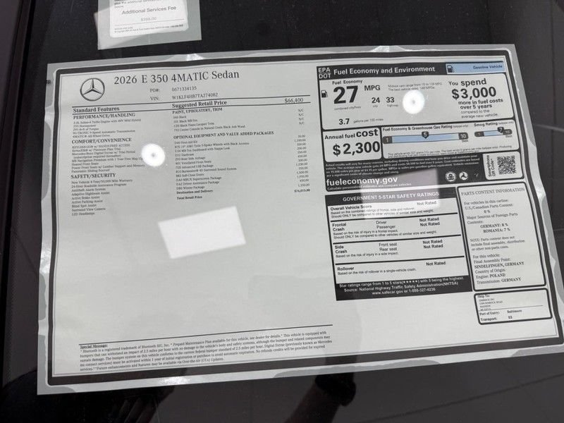 New 2026 Mercedes-Benz E 350 4MATIC Sedan image 4
