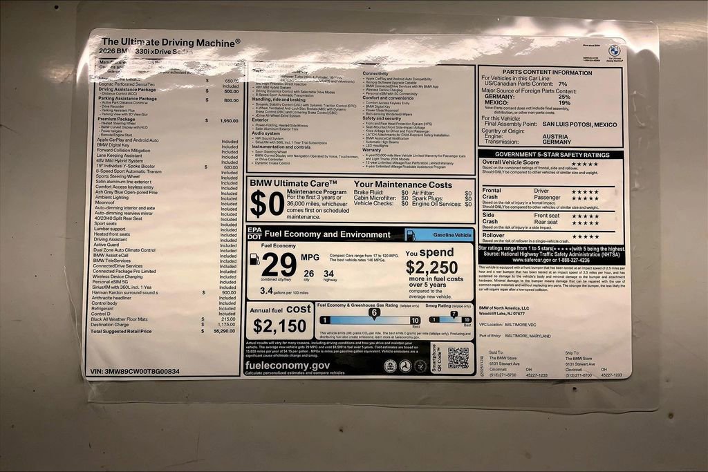 New 2026 BMW 330i xDrive 330i xDrive w/ Premium Package image 12