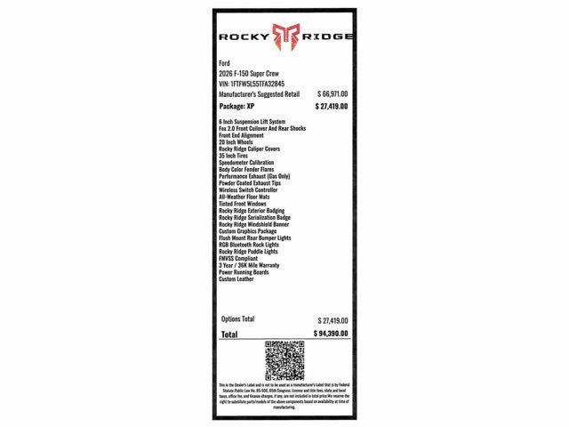 New 2026 Ford F150 Lariat w/ Equipment Group 502A High AWD/4WD image 2