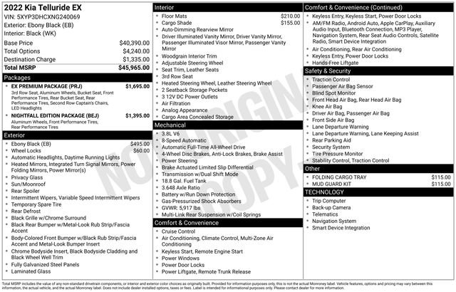 Used 2022 Kia Telluride EX w/ EX Premium Package image 34