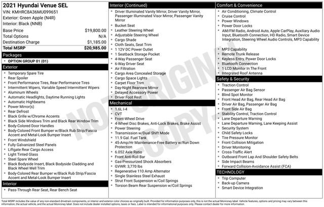 Used 2021 Hyundai Venue SEL FWD image 28