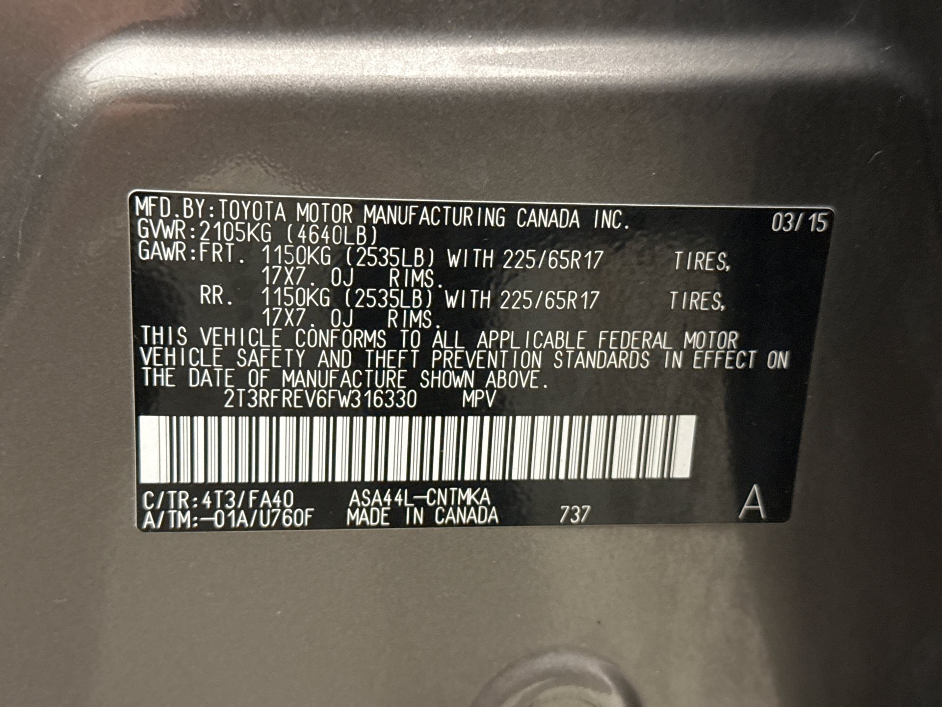 Used 2015 Toyota RAV4 XLE AWD/4WD image 22