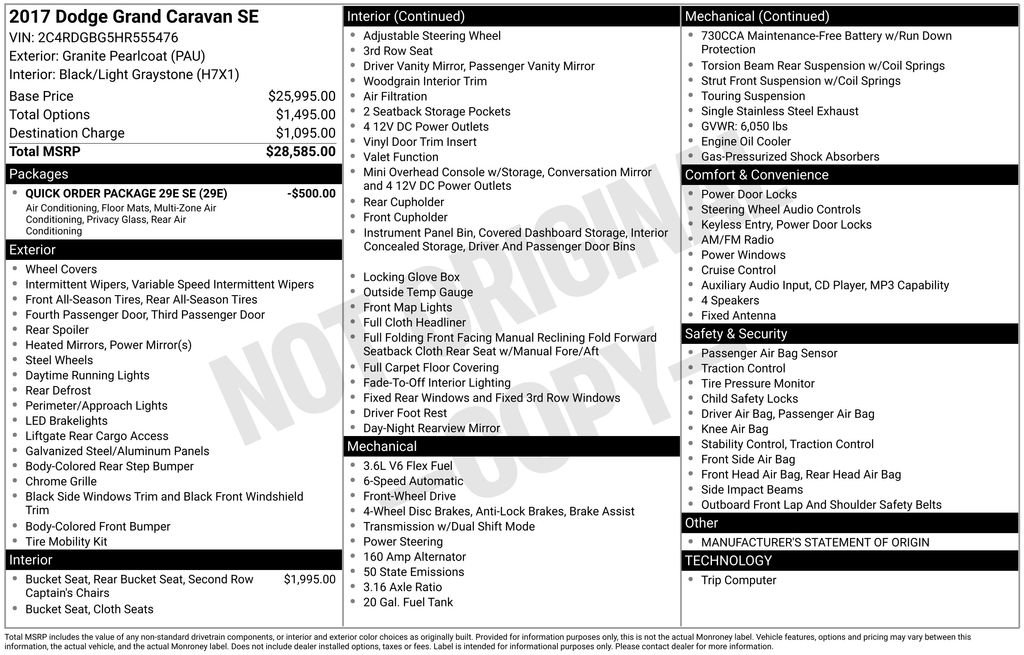 Used 2017 Dodge Grand Caravan SE FWD image 21
