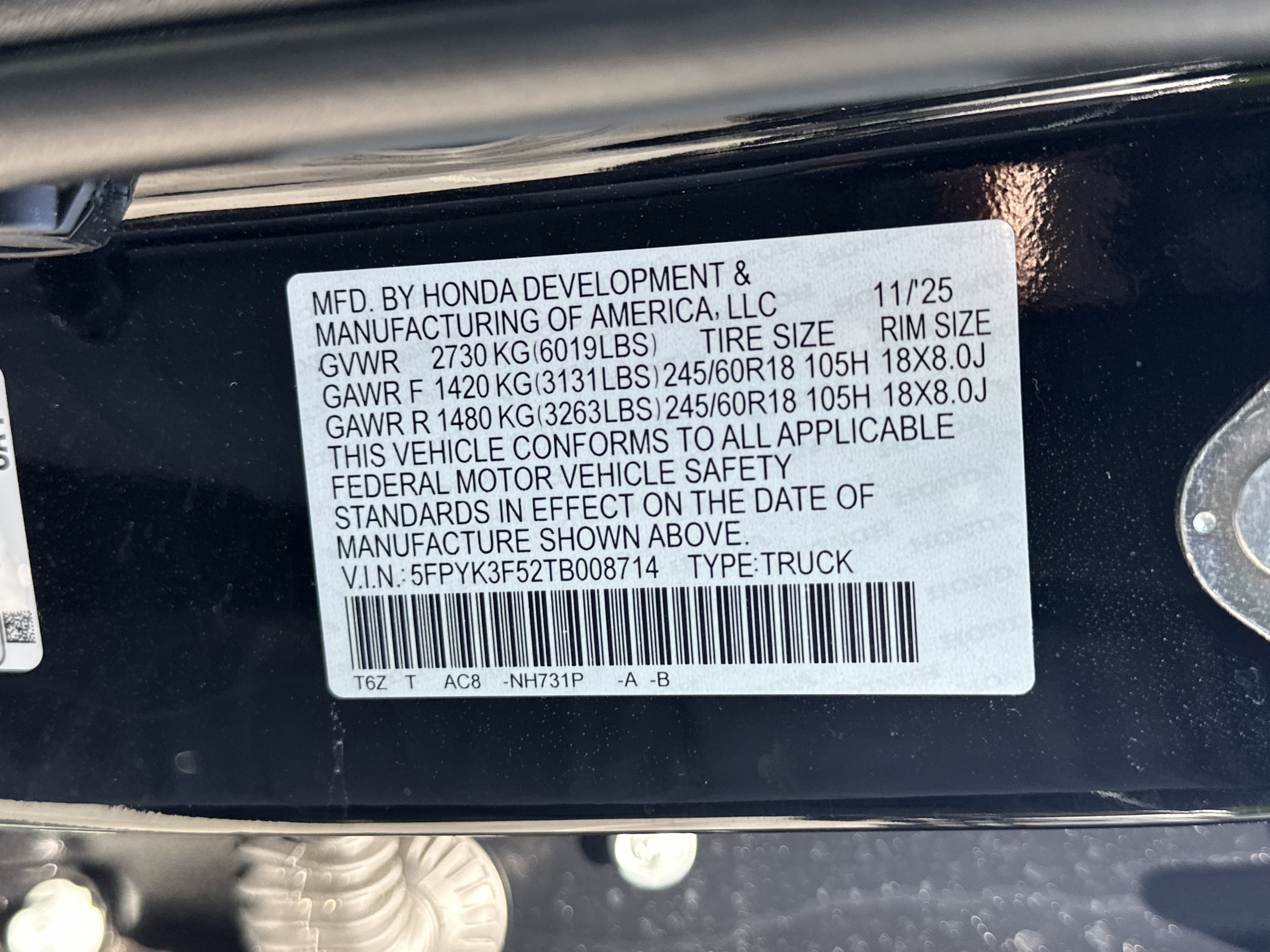 Used 2026 Honda Ridgeline RTL image 35