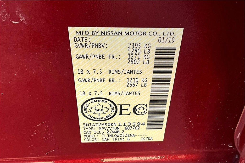 Used 2019 Nissan Murano SV image 19