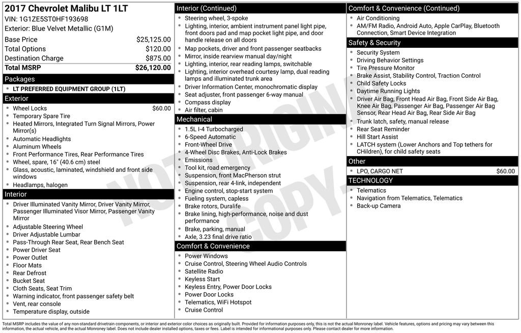 Used 2017 Chevrolet Malibu LT image 40