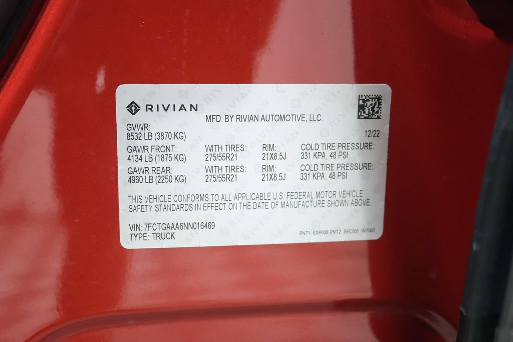 Used 2022 Rivian R1T Adventure AWD/4WD image 44