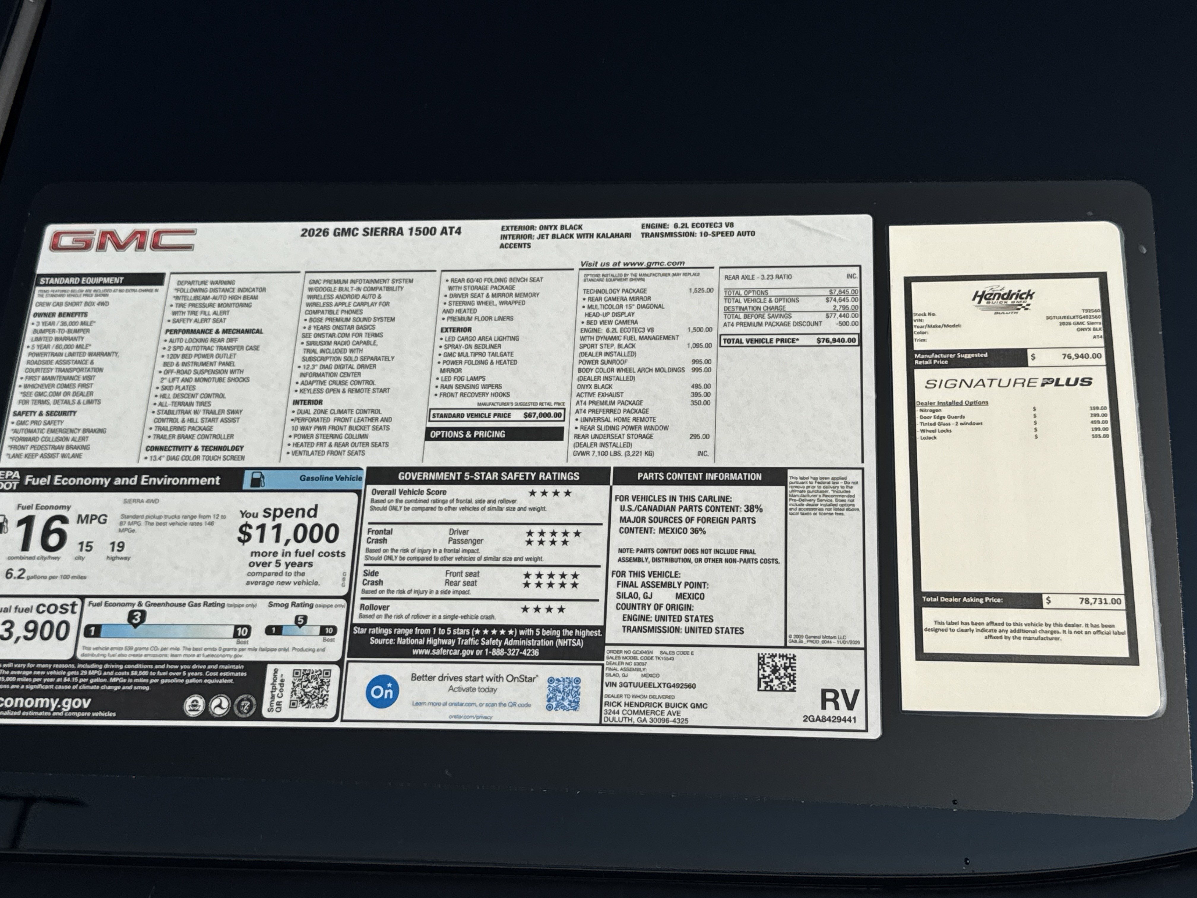 New 2026 GMC Sierra 1500 AT4 w/ AT4 Premium Package AWD/4WD image 38