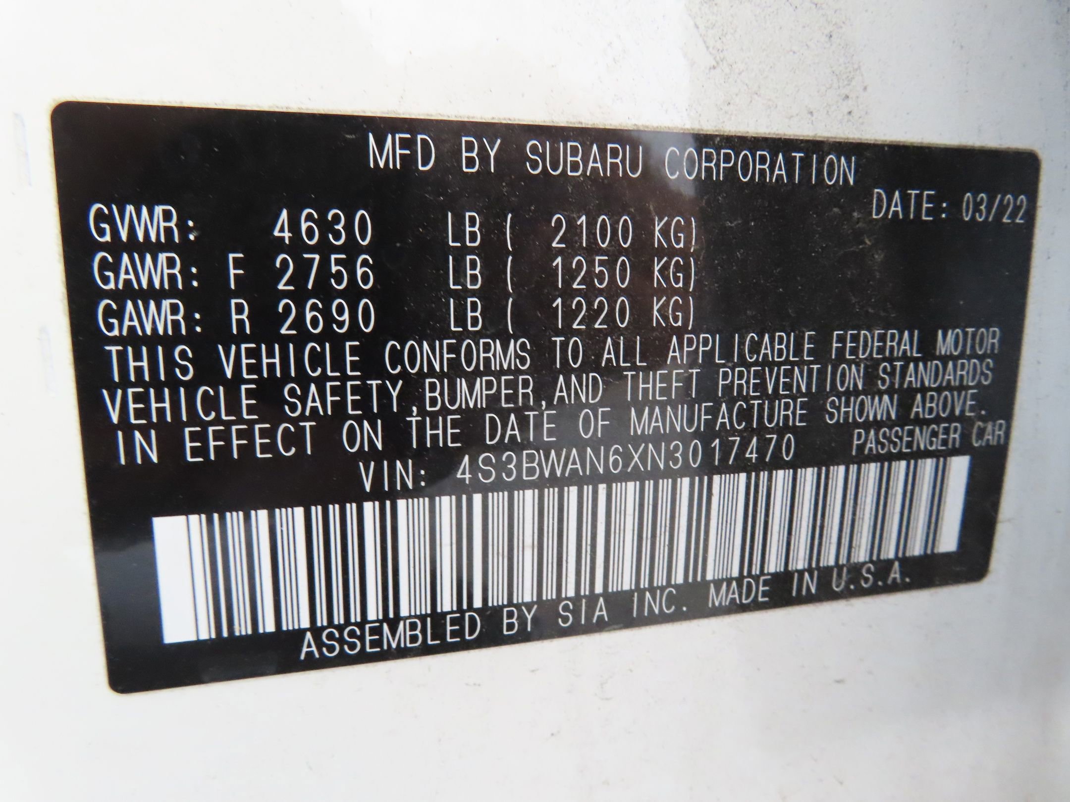 Certified 2022 Subaru Legacy Limited image 28