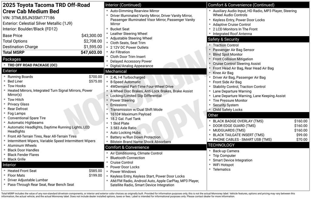 Used 2025 Toyota Tacoma TRD Off-Road image 3