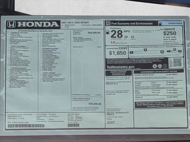 New 2027 Honda HR-V Sport image 17
