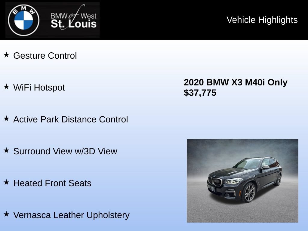 Used 2020 BMW X3 M40i w/ Executive Package AWD/4WD image 32