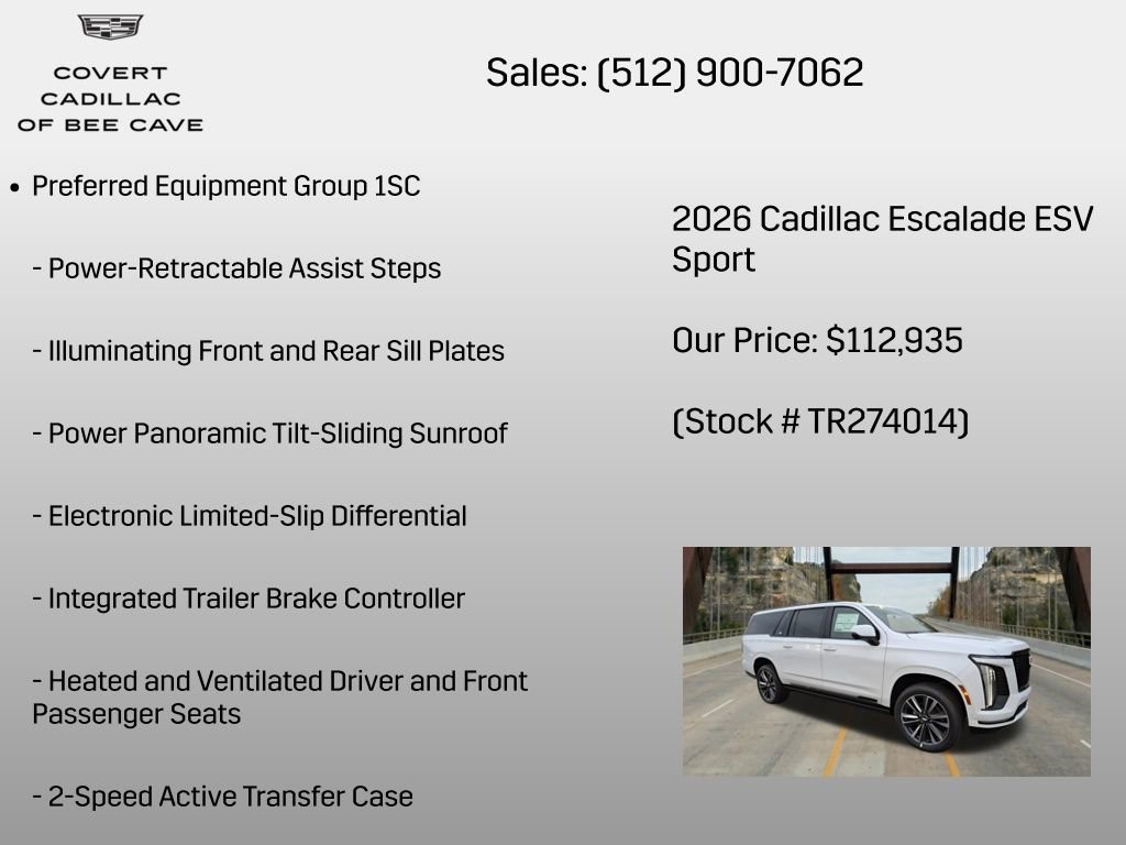 New 2026 Cadillac Escalade ESV Sport AWD/4WD image 6