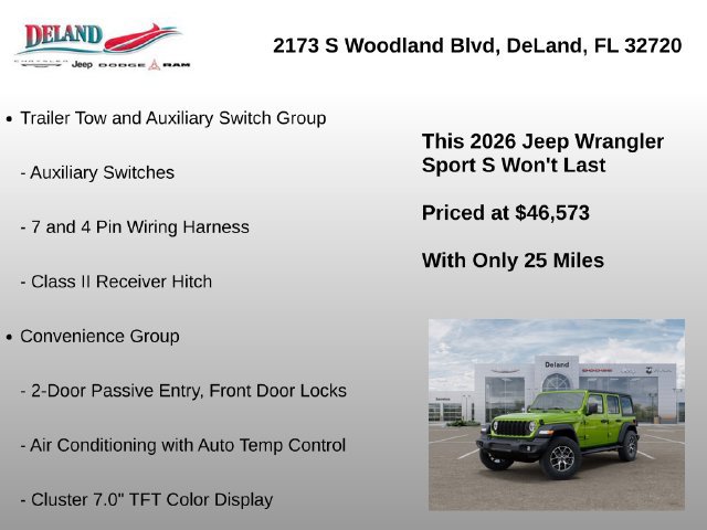 New 2026 Jeep Wrangler Unlimited Sport AWD/4WD image 22