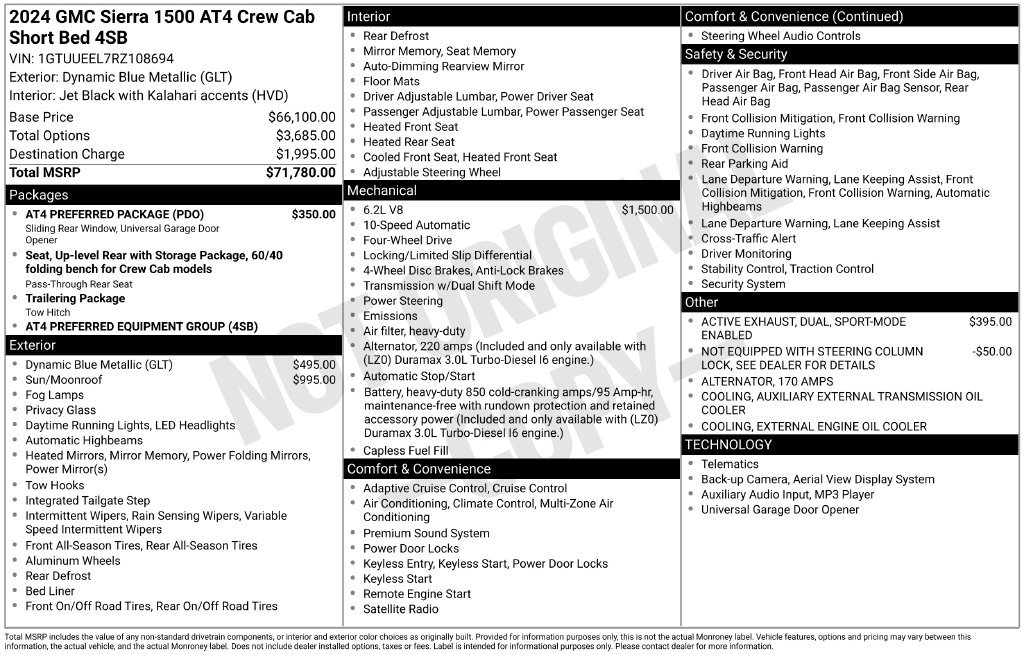 Used 2024 GMC Sierra 1500 AT4 AWD/4WD image 12