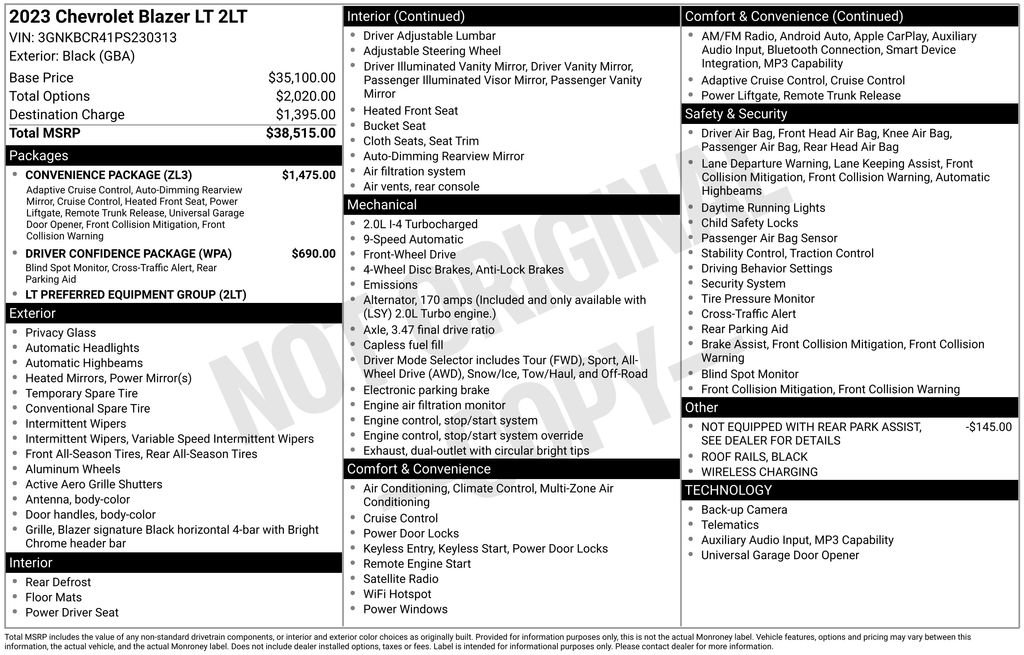 Used 2023 Chevrolet Blazer LT w/ Convenience Package FWD image 24