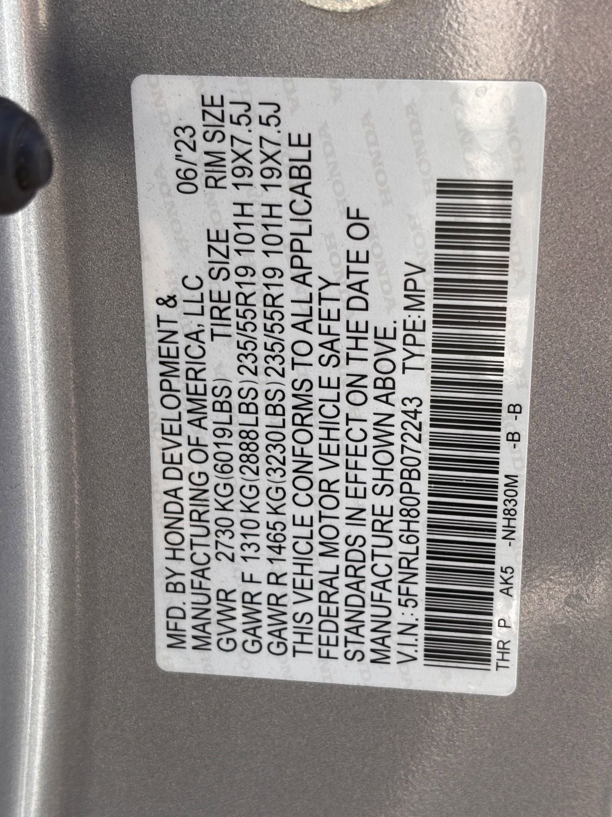 Certified 2023 Honda Odyssey Touring image 35