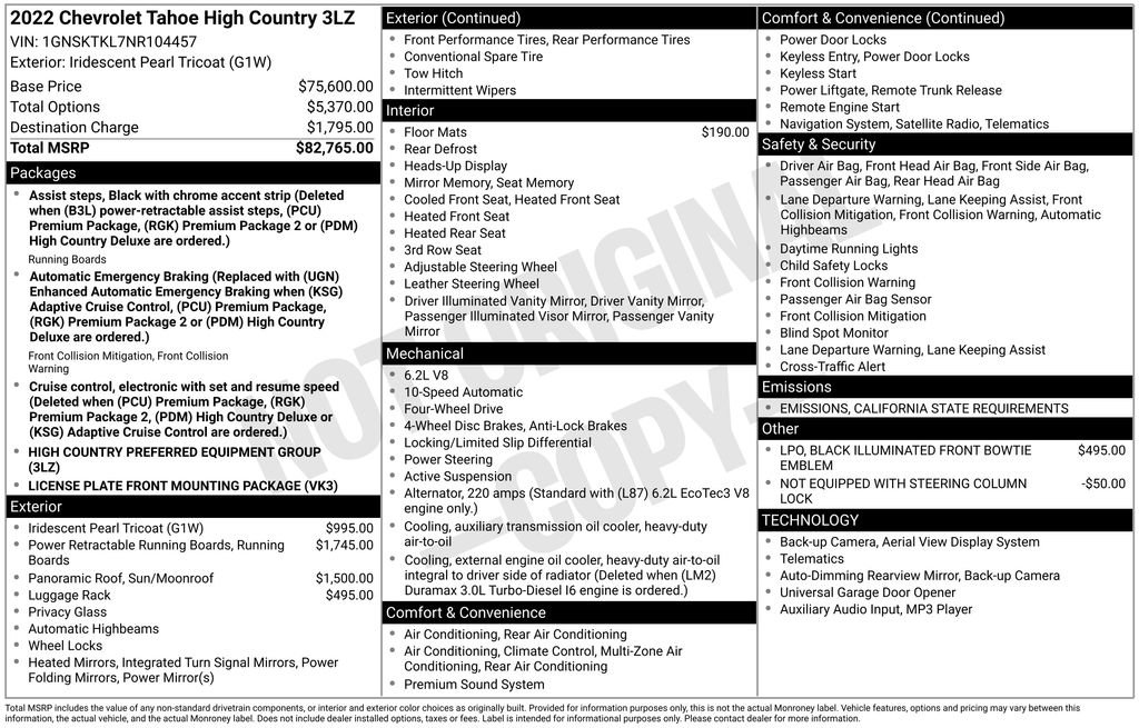 Used 2022 Chevrolet Tahoe High Country image 3