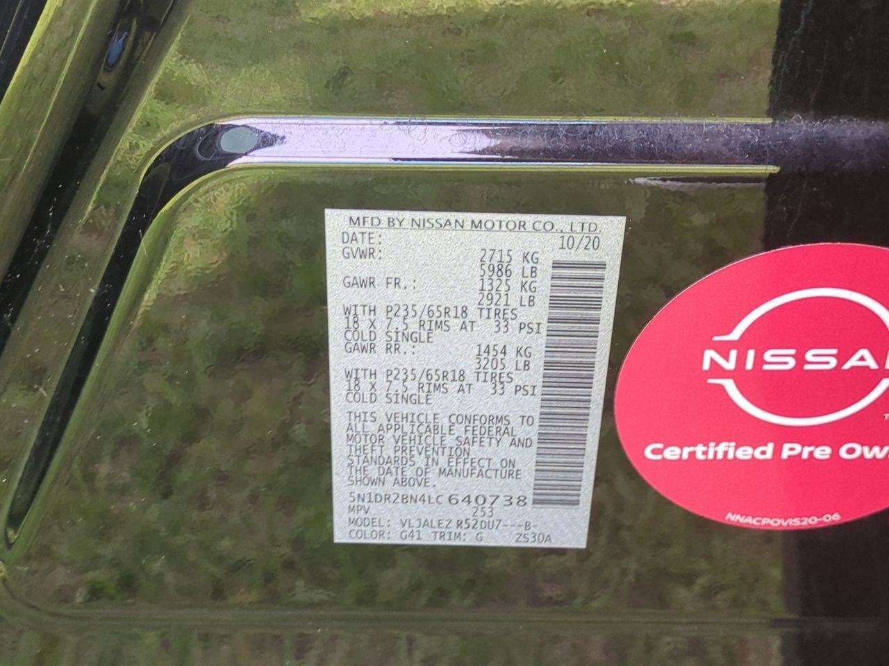 Certified 2020 Nissan Pathfinder SV FWD image 46