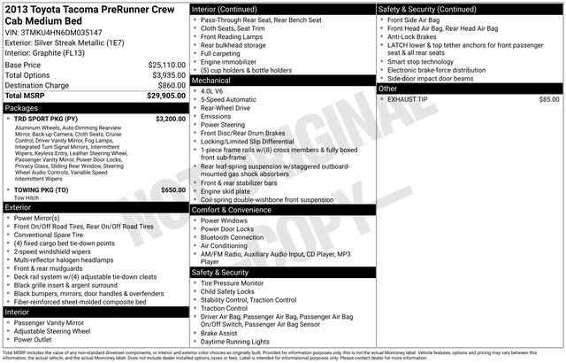 Used 2013 Toyota Tacoma PreRunner w/ TRD Sport Pkg image 30