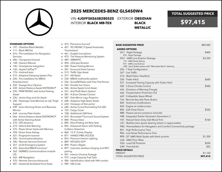 Used 2025 Mercedes-Benz GLS 450 4MATIC image 13