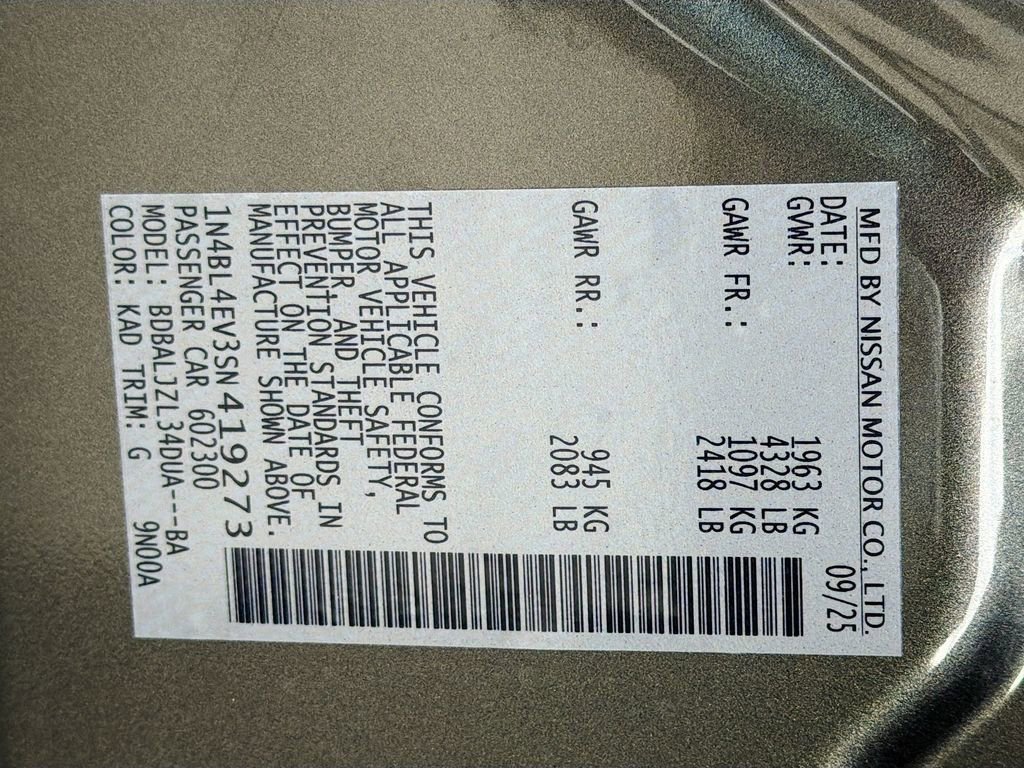 New 2025 Nissan Altima 2.5 SL image 35