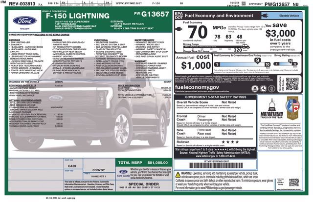 Used 2023 Ford F150 Lightning Lariat w/ Equipment Group 511A High AWD/4WD image 12