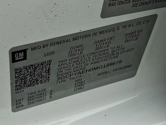 Certified 2021 Chevrolet Silverado 1500 W/T image 23