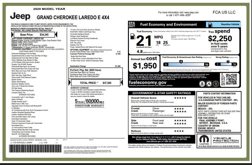 Used 2020 Jeep Grand Cherokee Laredo image 4