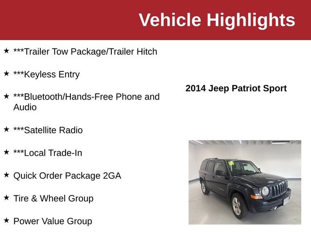 Used 2014 Jeep Patriot Sport w/ Power Value Group AWD/4WD image 10